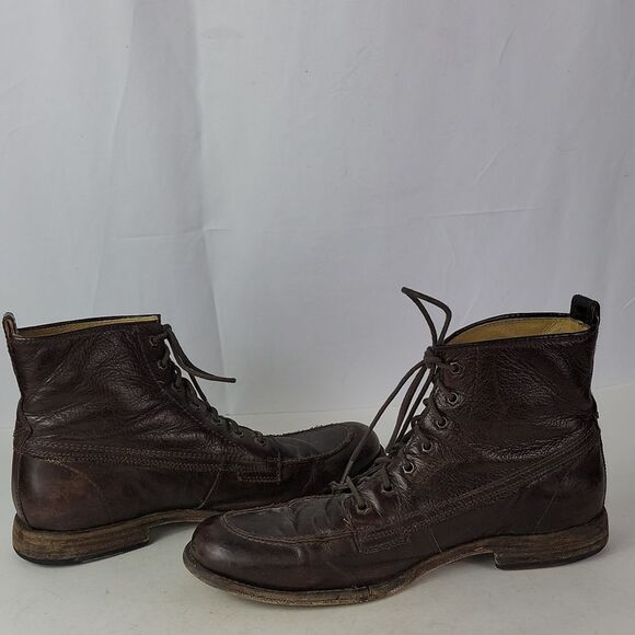 Frye Phillip Brown Leather Casual Work Boots - Picture 4 of 16